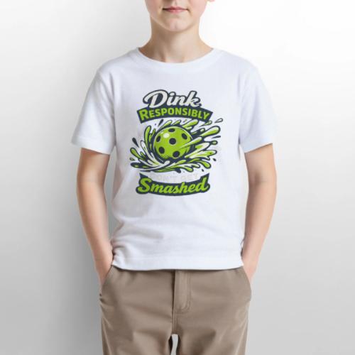 Dink Responsibly Don’t Get Smashed Pickleball Art - Gildan Ultra Cotton Youth T-Shirt