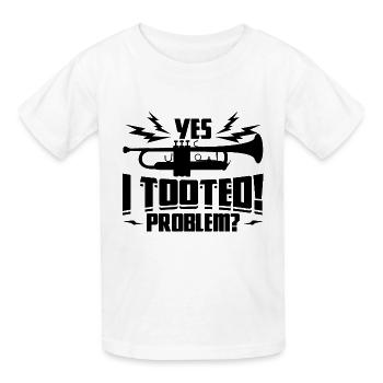 Trumpet Player Quote - Gildan Ultra Cotton Youth T-Shirt - white - Front - Kain (125cm)