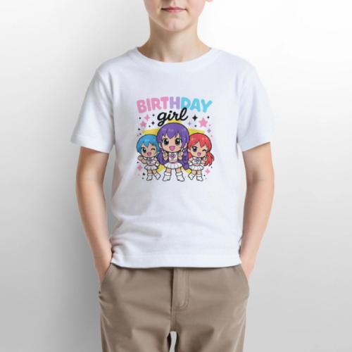 Cute Chibi Birthday Idol Girls - Gildan Ultra Cotton Youth T-Shirt