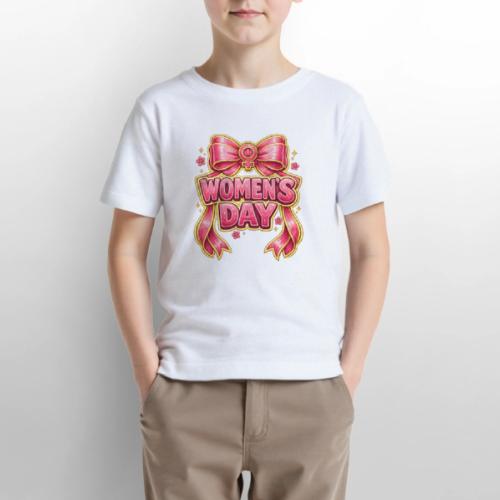 Cute Pink Bow Women’s Day Feminist Symbol - Gildan Ultra Cotton Youth T-Shirt