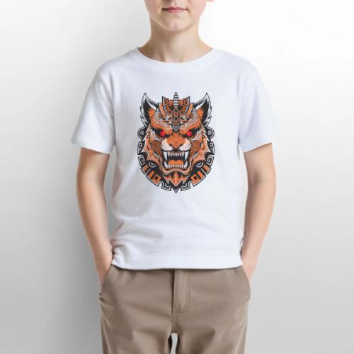 Tribal Demon Wolf Mask - Gildan Ultra Cotton Youth T-Shirt