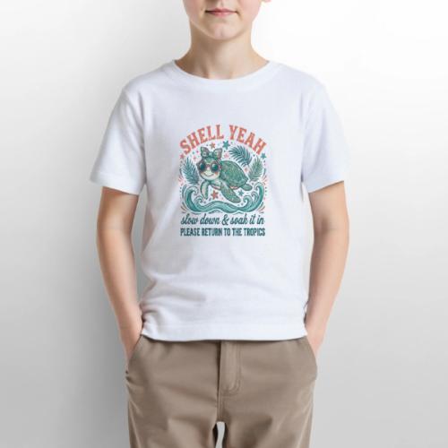 Shell Yeah Sea Turtle Beach Vibes - Gildan Ultra Cotton Youth T-Shirt