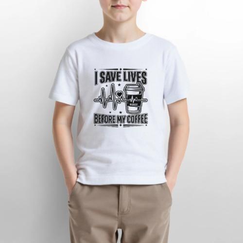 Nurse Coffee Humor - Saving Lives - Gildan Ultra Cotton Youth T-Shirt
