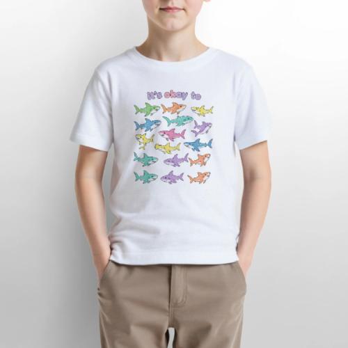 It’s Okay To – Cute Pastel Shark - Gildan Ultra Cotton Youth T-Shirt