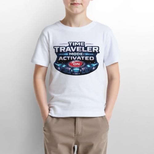 Time Traveler Mode – Futuristic Neon Sci-Fi Tee - Gildan Ultra Cotton Youth T-Shirt