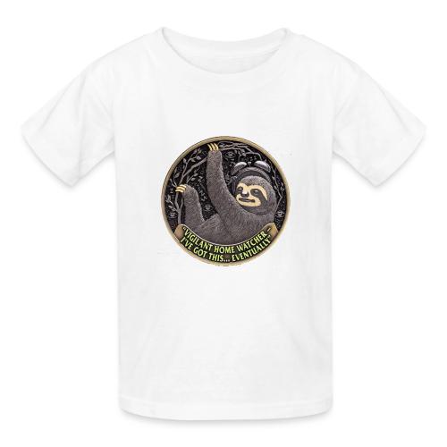 Sloth Home Watcher T Shirt - Gildan Ultra Cotton Youth T-Shirt