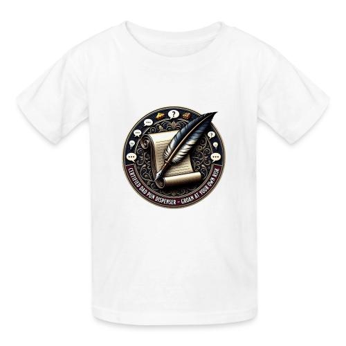 Certified Dad Pun Dispenser T Shirt - Gildan Ultra Cotton Youth T-Shirt