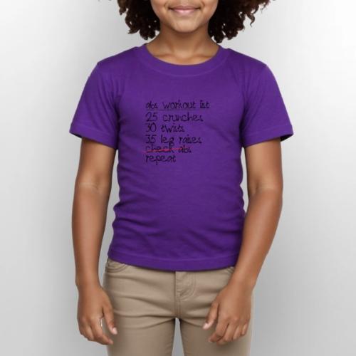 Abs Workout List - Gildan Ultra Cotton Youth T-Shirt