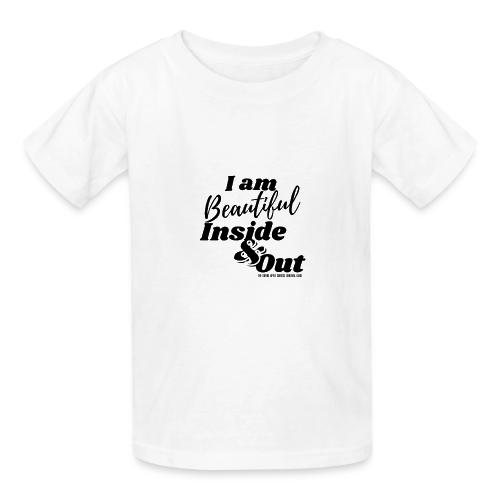 I am Beautiful - Inside and Out | Black Type - Gildan Ultra Cotton Youth T-Shirt