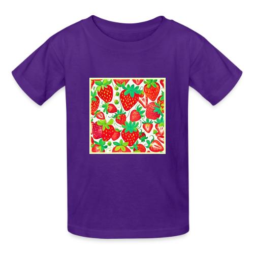 Strawberry Swirl Pattern - Gildan Ultra Cotton Youth T-Shirt