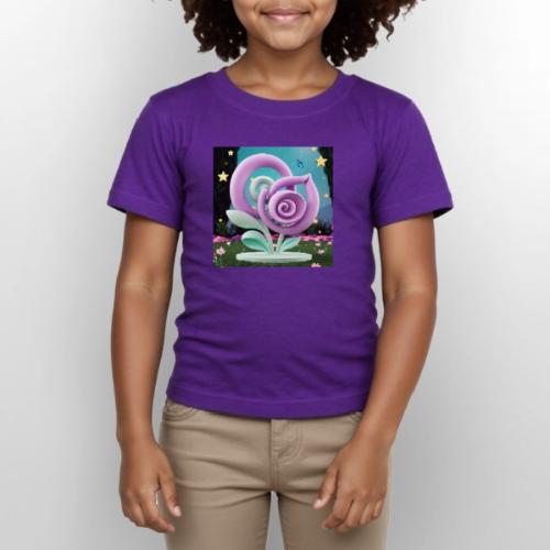 Lila Bloom | Double Floral Eco-Inspired Art - Gildan Ultra Cotton Youth T-Shirt