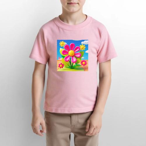 Pink Floral Peace | Sky & Nature Design - Gildan Ultra Cotton Youth T-Shirt