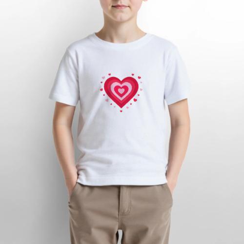 Layered Red & Pink Heart – Cute Valentine Love - Gildan Ultra Cotton Youth T-Shirt