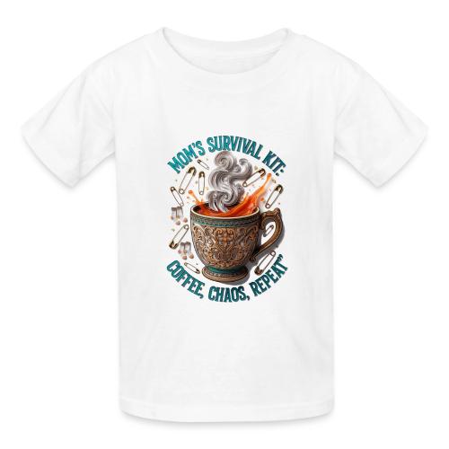Mom's Survival Kit Tee | Coffee Chaos - Gildan Ultra Cotton Youth T-Shirt