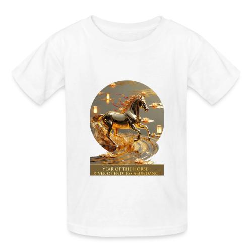 Year of the Horse Abundance T Shirt, Lunar NY Gift - Gildan Ultra Cotton Youth T-Shirt