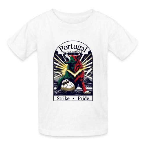 Portugal Iberian Wolf Soccer T Shirt, Pride Gift - Gildan Ultra Cotton Youth T-Shirt