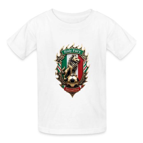 Italy Wolf Fury T-Shirt, Italian Flag Pride Gift - Gildan Ultra Cotton Youth T-Shirt