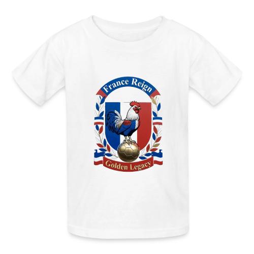 France Rooster Reign T-Shirt, Tricolore Pride Gift - Gildan Ultra Cotton Youth T-Shirt