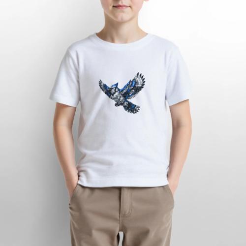 Silver Blue Jay in Flight - Gildan Ultra Cotton Youth T-Shirt