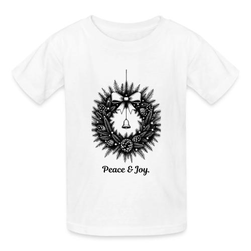 Peace & Joy T-Shirt | Minimalist Elegant Christmas - Gildan Ultra Cotton Youth T-Shirt