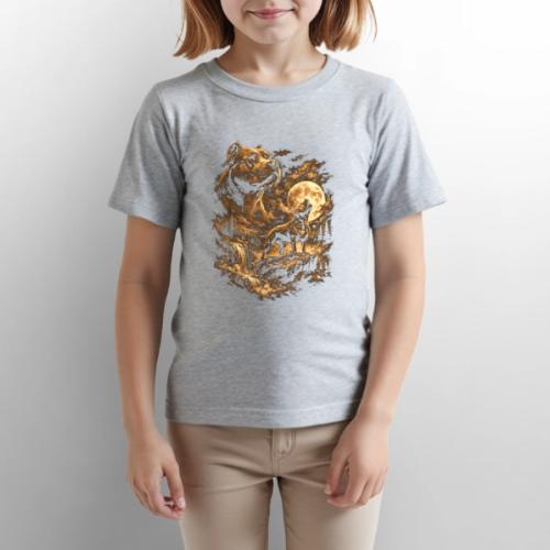 Pit Bull Howling Moon Fantasy Forest Tee - Gildan Ultra Cotton Youth T-Shirt