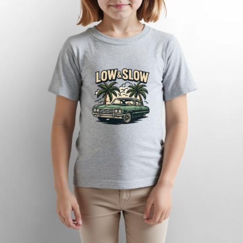 Classic Lowrider Car | Low & Slow Retro T-Shirt - Gildan Ultra Cotton Youth T-Shirt