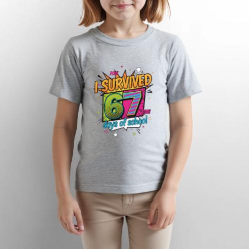 I Survived 67 Days of School T-Shirt – Funny Teach - Gildan Ultra Cotton Youth T-Shirt