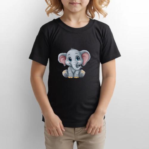 Sweet Cartoon Baby Elephant with Big Eyes - Gildan Ultra Cotton Youth T-Shirt