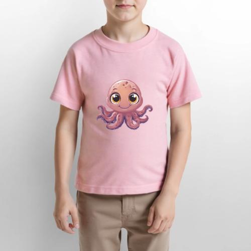 Cute Cartoon Baby Octopus with Big Eyes - Gildan Ultra Cotton Youth T-Shirt
