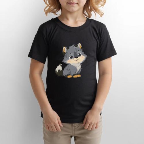 Cute Cartoon Baby Wolf with Innocent Eyes - Gildan Ultra Cotton Youth T-Shirt