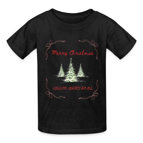 Beautiful Green Christmas Tree Graphic - Gildan Ultra Cotton Youth T-Shirt