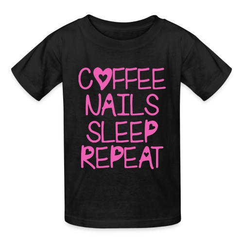 Coffee Nails Pink - Gildan Ultra Cotton Youth T-Shirt