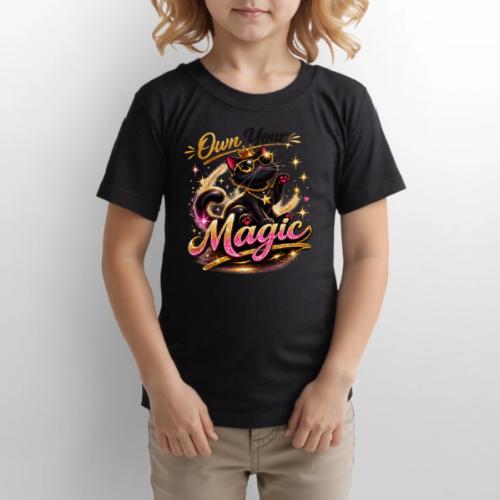 Own Your Magic – Glam Black Cat - Gildan Ultra Cotton Youth T-Shirt