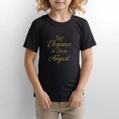 Elegance Is Born in August | Gold Butterfly - Gildan Ultra Cotton Youth T-Shirt