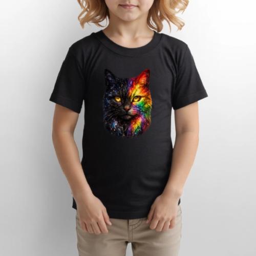 Cosmic Galaxy Rainbow Cat - Gildan Ultra Cotton Youth T-Shirt