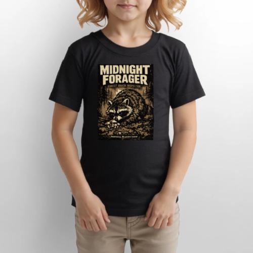 Midnight Forager Raccoon Mushroom Hunter - Gildan Ultra Cotton Youth T-Shirt