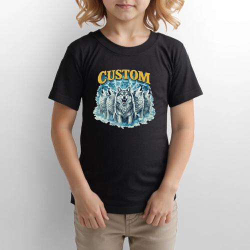 Custom Wolf Pack Howling Moon Vintage Wilderness - Gildan Ultra Cotton Youth T-Shirt