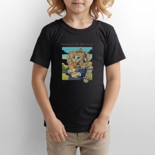 Gaming Cat Adventure: Pizza & Skates - Gildan Ultra Cotton Youth T-Shirt