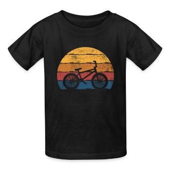 BMX Bicycle - Gildan Ultra Cotton Youth T-Shirt - black - Front - Maike (125cm)
