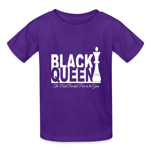 Black Queen Powerful - Gildan Ultra Cotton Youth T-Shirt