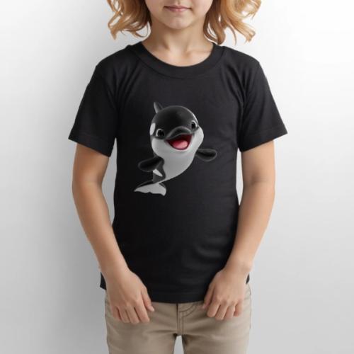 Smiling Cartoon Baby Orca - Gildan Ultra Cotton Youth T-Shirt