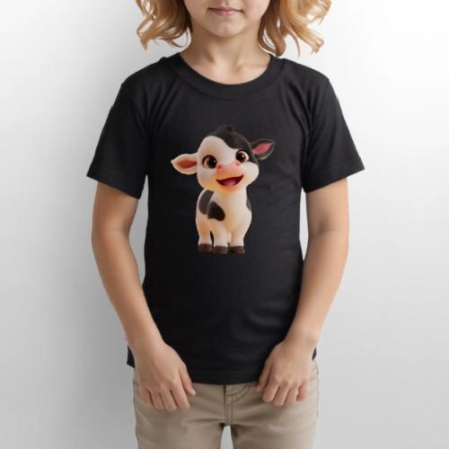 Joyful Cartoon Baby Cow Standing - Gildan Ultra Cotton Youth T-Shirt