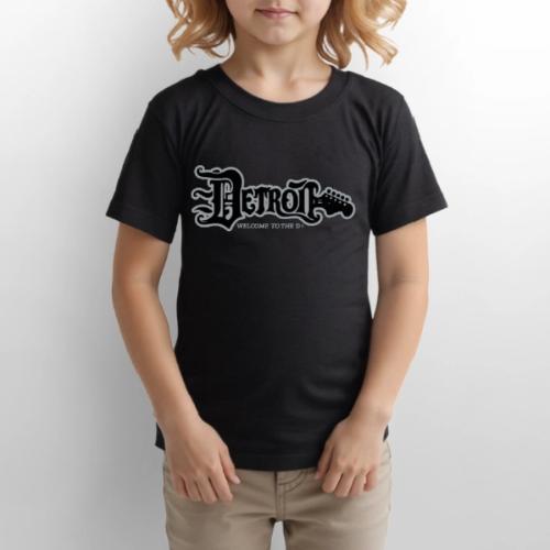 DETROIT GUITAR WTTD BLK SLR REG FONT - Gildan Ultra Cotton Youth T-Shirt