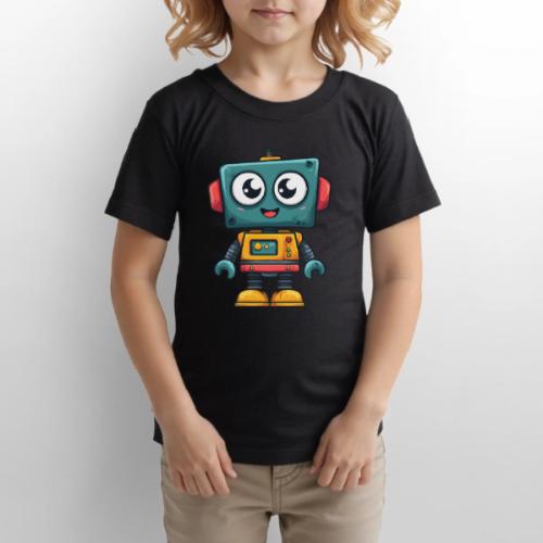 Cute Cartoon Robot Standing with a Smile - Gildan Ultra Cotton Youth T-Shirt