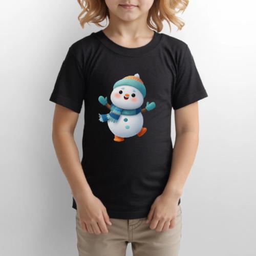 Joyful Cartoon Snowman Arms Up - Gildan Ultra Cotton Youth T-Shirt