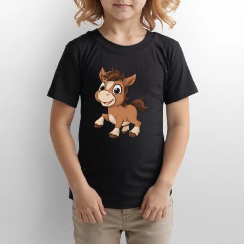 Playful Cartoon Baby Pony Full of Joy - Gildan Ultra Cotton Youth T-Shirt