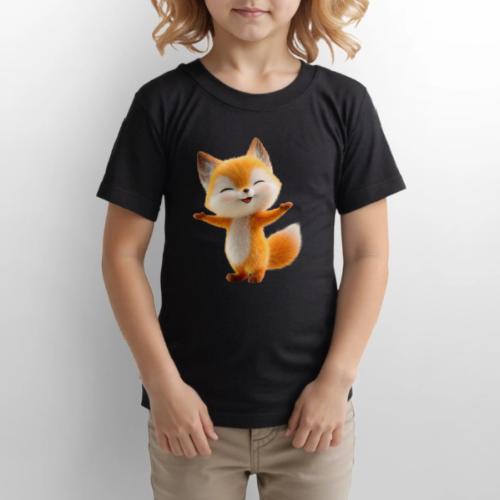 Cute 3D Cartoon Fox Standing Arms Up - Gildan Ultra Cotton Youth T-Shirt