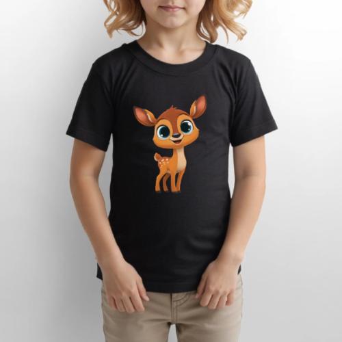 Cute Cartoon Deer with Joyful Big Eyes - Gildan Ultra Cotton Youth T-Shirt