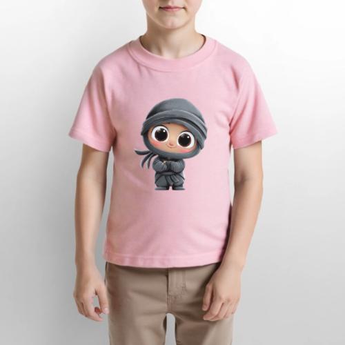 Cute Cartoon Baby Ninja Standing with Big Smile - Gildan Ultra Cotton Youth T-Shirt