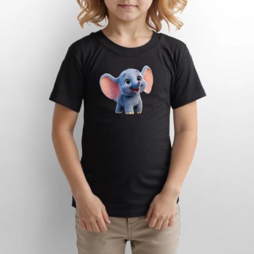Playful Baby Elephant with Big Eyes - Gildan Ultra Cotton Youth T-Shirt